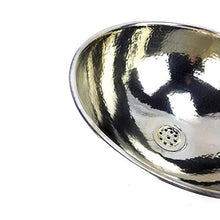 Lavabo marocchino in metal blanc martellato a mano cm 32
