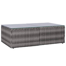 vidaXL Set Divani da Giardino 8 pz con Cuscini Polyrattan Arredi per Esterni Seduta Sofa con Tavolino Elegante Grigio Rustico