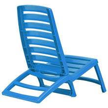 SKM Sedie Pieghevoli da Spiaggia per Bambini 4 pz in Plastica Blu