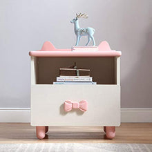 LICHUAN - Comodino per bambini, con 1 cassetti, colore: Rosa