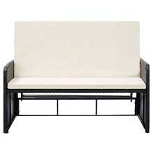 FAMIROSA Set Divani da Giardino 2 pz con Cuscini in Polyrattan Nero-6078