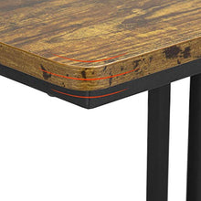 Yaheetech Tavolino Vintage da caffè Tavolino Basso da Divano con Ruote Industriale Salotto per Laptop Tavolino da Camera da Letto Nero e Marrone
