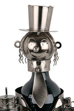 Brubaker- Porta bottiglia con scultura in metallo, ideale come regalo.
