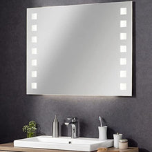 Fackelmann - Set di mobili da Bagno in Stile Rustico Marrone, con Specchio da Bagno a LED, 110 cm, 3 Pezzi