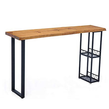 QiHaoHeji Tavoli da Bar Altezza Ferro Industriale Design Lounge Cucina Colazione Cafe Bar (Color : Natural, Size : 120X45X105CM)
