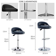 Ljings Sgabelli da Bar Regolabili, Sedia da Bar Girevole, Base in Metallo Contemporanea, con Schienale Arrotondato E Base Cromata, Sgabelli da Cucina Sedie da Pranzo,D