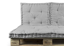 BIANCHERIAWEB Cuscino Mattonella per Seduta-Schienale Divani Pallet Cuscino per Bancale 80x120 Grigio