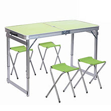 Rund Tavolo da Campeggio Pieghevole 4FT 1.2 M Tavolo da Picnic Regolabile in Alluminio per Cucina da Interno E da Esterno, Cucina, Ristorazione, Buffet E Giardino(Color:Verde)
