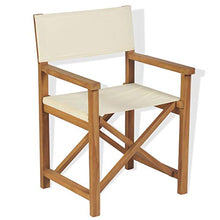 vidaXL Sedia da Regista Legno di Teak con Braccioli Seggiola Esterni Giardino