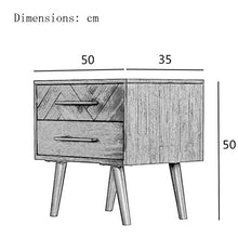 RCLD Comodini Comò Cassetto in Legno massello Armadio Contenitore Camera da Letto Americana Legno + Pino (Color : Brown, Size : 50 * 35 * 50cm)