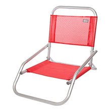 Aktive 53969 - Sedia Pieghevole Fissa Alluminio Beach 66x47x54 cm - Rosso