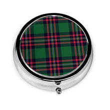 Scatola rotonda per medicina portatile, mini pillole in metallo, dispenser per pillole tascabili, borsa da viaggio, regalo Moran Tartan