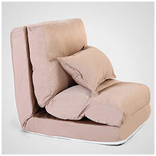 MeiMei Creativo Pieghevole Divano Pigro Divano Letto Singolo Divano Letto Matrimoniale Divano Multifunzionale Sedia (Color : Brown, Dimensione : 220X90X18cm)