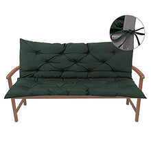 Beenle-Icey Cuscino Imbottito Per Panca Da Giardino A 2 Posti, Cuscino Con Schienale Per Panca, Spazioso Comodo E Spesso, Per Mobili Da Giardino Altalena E Interni 100*100*10cm (Verde scuro)