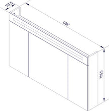 Fackelmann B. Clever LED specchio armadio due ante (120 cm) marrone Olmo Madera, 82997