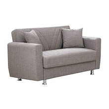 WEBMARKETPOINT Divano Letto 2 Posti in Tessuto Beige con Contenitore 152x80xh.83 Cm - Arredi Casa