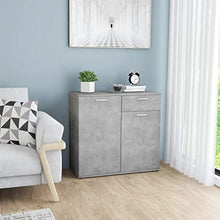 vidaXL Credenza in truciolato grigio cemento 80x36x75 cm