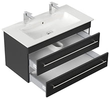 Mobile bagno ,lavabo Villeroy & Boch Venticello 100cm nero satinato, doppio