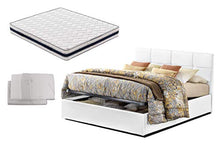 SARDAMATERASSI Letto matrimoniale con box contenitore + materasso memory 21 cm ortopedico +coppia guanciali memory saponetta sfoderabili