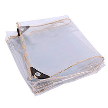 YYFANG Telo Impermeabile Esterno, Telo Trasparente Impermeabile in PVC Telone Ispessito da Campeggio Tende Antipioggia con Occhielli, Copertura per Mobili da Giardino con Occhiello
