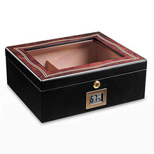 WLMGWRXB Humidor Cedro Finitura Artigianale con igrometro Digitale Frontale e Gel umidificatore