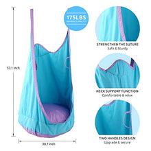 Happypie - Amaca da appendere a forma di rana per interni ed esterni, per bambini e adulti, 100% cotone, colore: Blu