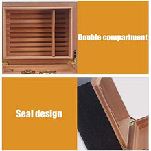 TGhosts Cigar Humidor, Desktop Cigar Humidor, Cedar Cigar Box di stoccaggio, Vetro igrometro e umidificatore Rettangolo (Color : A)