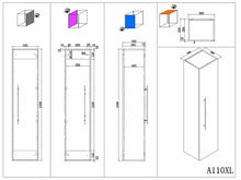 Set di mobili da bagno Firenze 90 (4 parti/C) bianco lucido e armadio a specchio