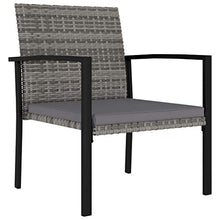 SKM Set da Pranzo da Giardino 5 pz in Polyrattan Grigio (32.65kg)