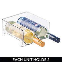 mDesign Portabottiglie Vino in Plastica Robusta - Bottigliera e Scaffale Porta Vino per conservazione ottimale di vini - Struttura componibile - Per 8 bottiglie