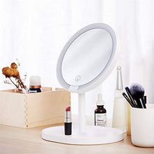 Specchio per Il Trucco Portatile2 in 1 Portatile LED Touch Light Specchio per Il Trucco Ricaricabile White Desktop Decor Alta Definizione