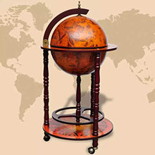 Minibar a Forma di Globo con Supporto in Legno