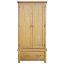 Armadio Roderick Irving Armadio con 1 cassetto in quercia Armadio Dimensioni: 90 x 52 x 183 cm (L x P x A)
