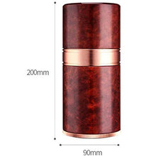 SCDZS Portatile da Viaggio in Pelle Cigar Humidor - Wearable e sigillabile Portable Desktop Cedar Legno ricoperto Humidor