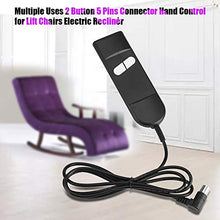 Niunion Recliner Hand Control, Controller per Poltrona da Massaggio Plastic Multiple Uses 2 Button 5 Pin Connector Recliner Elettrico a Sollevamento Controllato manualmente