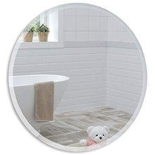Specchio da bagno da parete rotondo moderno elegante con bordo levigato, 60 cm x 60 cm