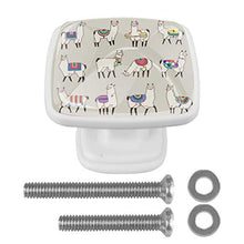 Lama animale 4 PCS Pomelli per Porta, Pomolo per Mobile, Pomelli per Mobili con Viti, Maniglia per Armadietto, Pomelli per Porta, Pomelli per Cassetti per Porta, Armadio, Cassetto e Credenza