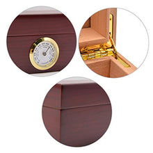 QINJLI di Alta qualità in Legno di Cedro Cigar Box, Grande Cigar Box Che può Contenere Circa 25 Cigars, Portable Desktop Cigar Box