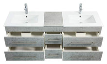 Mobile bagno Milano XL 172cm con doppio lavabo grigio cemento