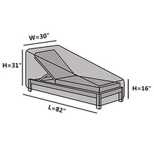 HTLLT Copertura per Sdraio Copertura per Lettino da Giardino Esterno Protezione Antivento E UV Protezione per Mobili da Giardino in Rattan 210D Tessuto Oxford