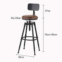 Sgabello girevole con schienale regolabile in altezza, sgabello da bar con gambe in metallo, moderno per interni ed esterni