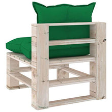 vidaXL Divano Centrale da Giardino Pallet con Cuscini in Legno di Pino