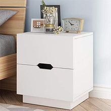 Comodini Camera Comodino 2 cassetti Camera Bagagli Governi Moderna Comodino in Legno per Soggiorno, Camera (Color : White, Size : 40x30x45cm)
