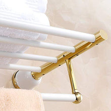 DKEE Scaffale Portasciugamani retrò Europeo Dorato Portasciugamani Bagno Appendiabiti da Giardino