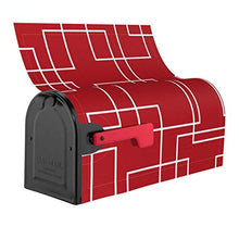 Moderno rosso e bianco geometrico unico progettato magnetico cassetta postale copre la copertura cassetta postale per giardino giardino giardino giardino decorazione dimensioni standard 51x48 pollici