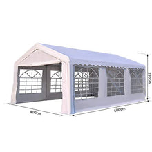 Outsunny Gazebo da Esterno Tendone per Feste Matrimonio Telaio in Acciaio Bianco (6m x 4m x2.8m)
