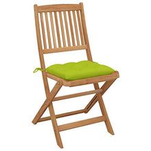 vidaXL Sedie da Giardino Pieghevoli 6 pz con Cuscini Massello Acacia