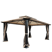 Mendler Gazebo pergola baldacchino Mira con zanzariere e tende ~ 4,5x3,5m