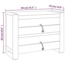 vidaXL Credenza 80x30x60 cm in Legno Massello di Teak