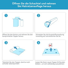 Amazon Basics - Coprimaterasso in gel e schiuma, spessore 7 cm, 140 x 190 cm
